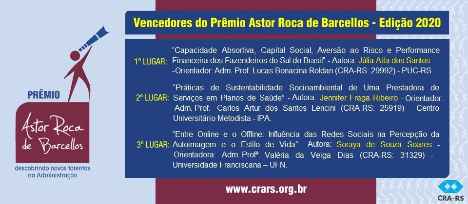 Vencedores 2020 - Prêmio Astor Roca de Barcellos