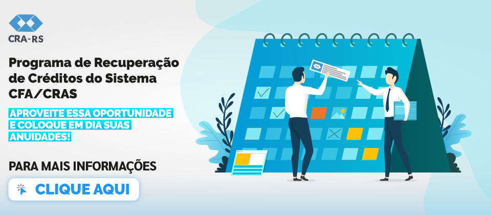 REGISTRADOS TÊM CONDIÇÕES ESPECIAIS PARA REGULARIZAÇÃO DOS DÉBITOS COM O CRA-RS